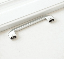 Load image into Gallery viewer, 5"-7.55" (128-192mm) Modern Crystal & Rhinestone Knobs, Pulls & Handles (Chrome Clear) | Dresser Drawer, Cabinet Door & Kitchen Hardware