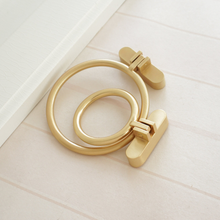 Load image into Gallery viewer, 1.25" Black Brass Drop Ring Round Knobs, Pulls & Handles | Cabinet, Door, Drawer & Dresser Hardware