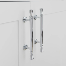 Load image into Gallery viewer, 3.78"-5" Chrome Silver & Solid Brass Knobs & Pulls | Cabinet, Drawer, Wardrobe, Cupboard, Kitchen & Furniture Hardware