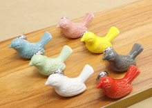 Load image into Gallery viewer, Colorful Cartoon Bird Ceramic Drawer Knobs | Modern Cabinet Knobs for Kids Room