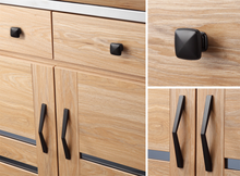 Load image into Gallery viewer, 3.78", 5", 6.3", 7.55" & 10" Black Cabinet Pulls | Unique Kitchen Door Handles, Drawer Knobs & Dresser Handles