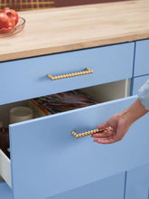 Load image into Gallery viewer, Light French Vintage Brass Pulls, Round Ball Knobs and Beaded Long Handles for Drawers, Wardrobes & Cabinets