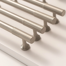 Load image into Gallery viewer, 3.78", 5", 6.3", 8.8", 12.6" Brushed Nickel Drawer Knobs & Pulls | Cabinet & Dresser Knobs, Kitchen Pulls, Cupboard Handles, High-Quality Hardware