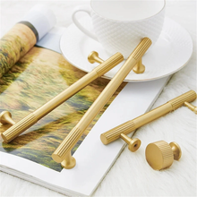 Load image into Gallery viewer, Solid Brass Drawer Knobs & Handles | Gold Cabinet & Dresser Pulls, Kitchen & Cupboard Handles, Wardrobe Knobs