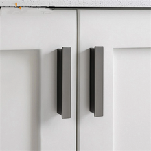Load image into Gallery viewer, 1.25"-7.56" Brushed Brass, Nickel & Black Pulls, Knobs & Handles | Cabinet, Drawer, Kitchen, Dresser, Closet & Wardrobe Hardware