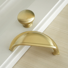Load image into Gallery viewer, 3" Brushed Gold Kitchen Cabinet Handles | Drawer & Dresser Pulls, Wardrobe, Closet & Cupboard Knobs
