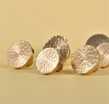 Load image into Gallery viewer, Hammered Modern Brass Knobs & Pulls | Simple Cabinet & Drawer Handles, Kitchen Door Hardware