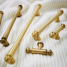 Load image into Gallery viewer, 3.78"-7.55" Antique Bronze & Brushed Brass Concise Style Pulls & Knobs | Kitchen, Drawer, Cabinet, Wardrobe & Home Furniture Hardware