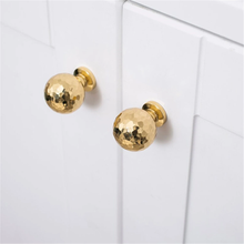 Load image into Gallery viewer, 3.78", 5" Hammered Gold Brass Kitchen Pulls | Luxurious Cabinet Door & Dresser Knobs, Wardrobe & Drawer Handles