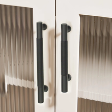Load image into Gallery viewer, 3.78", 5", 6.3", 7.55" Matte Black Drawer Pulls | Unique Cabinet & Kitchen Pulls, Dresser & Cupboard Knobs, Furniture Hardware