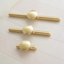 Load image into Gallery viewer, 1.25"-5.0" Brushed Brass Knobs, Pulls & Handles | Dresser, Drawer, Cabinet Door & Kitchen Cupboard Hardware