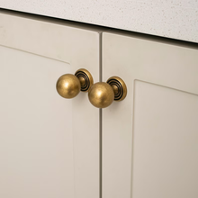 Load image into Gallery viewer, Antique Bronze Beaded Bar Cabinet Pulls | Kitchen & Wardrobe Hardware Handles
