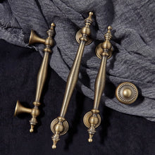 Load image into Gallery viewer, 3", 3.78", 5", 6.3" Aged Brass & Antique Bronze Kitchen Handles | Unique Cabinet & Wardrobe Pulls, Drawer & Cupboard Knobs, Hardware