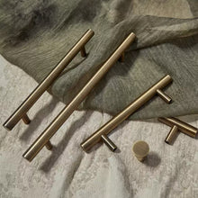 Load image into Gallery viewer, 2.5"-12.6" Antique Bronze & Brushed Brass Pulls, Knobs & Handles | Drawer, Cabinet, Dresser & Wardrobe Hardware