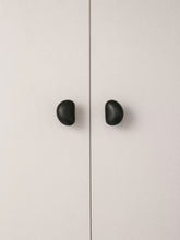 Load image into Gallery viewer, Minimalist Black Brass Irregular Pebble Cabinet Knobs, Modern Small Drawer & Wardrobe Handles
