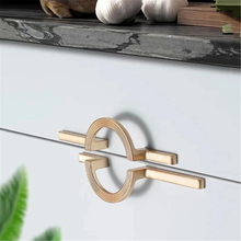 Load image into Gallery viewer, 3.78", 5", 8.8", 10" Brushed Nickel Brass Half Moon Drawer Handles | Cabinet & Kitchen Cupboard Pulls, Bathroom & Dresser Pulls