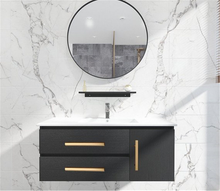 Load image into Gallery viewer, 3.78", 5", 6.3", 7.55" (96mm, 128mm, 160mm, 192mm) Brass Black Hexagon Pulls | Modern Kitchen Cabinet Door Handles, Dresser & Drawer Knobs
