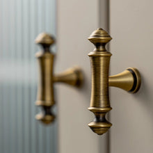 Load image into Gallery viewer, 3.78"-7.55" Art Decor T Bar Knobs, Pulls & Handles | Gold, Antique Bronze & Brass for Drawer, Dresser, Cabinet | Gift-Worthy Hardware