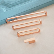 Load image into Gallery viewer, 3.78"-12.6" Rose Gold Hollow Knobs, Pulls & Handles | Modern Simple | Kitchen, Dresser, Drawer & Cabinet Door Hardware