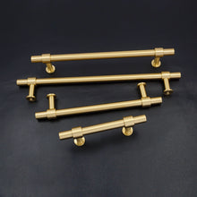 Load image into Gallery viewer, 2.5", 3", 3.78", 5", 7.55" Solid Brass Cabinet Handles | Dresser & Drawer Pulls, Kitchen Cupboard & Closet Wardrobe Knobs
