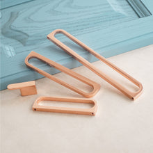 Load image into Gallery viewer, 3.78"-12.6" Rose Gold Hollow Knobs, Pulls & Handles | Modern Simple | Kitchen, Dresser, Drawer & Cabinet Door Hardware