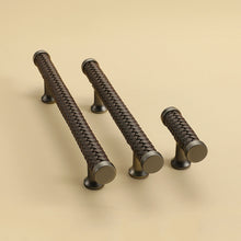 Load image into Gallery viewer, 3"-12.6" Unique Leather Knobs, Pulls & Handles (Brown, Black) | Cabinet, Dresser, Kitchen Cupboard, Wardrobe & Closet Hardware