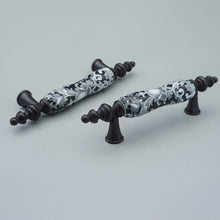 Load image into Gallery viewer, 3" (76mm) Antique Black Flower Ceramic Knobs & Pulls | Dresser, Drawer, Kitchen Cabinet & Door Hardware