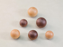 Load image into Gallery viewer, Wood Knobs Handles Ball Knobs Drawer Pulls Cabinet Pull Knob Wardrobe Black Walnut Beech Kitchen Cabinet Door Handles Knobs Simple Hardware