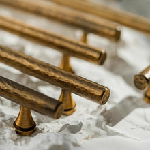 Load image into Gallery viewer, 3.78"-12.6" Hammered Antique Bronze & Brass Pulls & Handles | Kitchen & Drawer Hardware