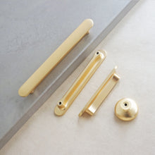 Load image into Gallery viewer, 2.5", 3.75", 5" & 7.55" Brushed Brass, Black & Nickel Drawer Pulls | Kitchen Cabinet Knobs & Closet Wardrobe Handles | Kitchen Hardware