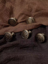 Load image into Gallery viewer, Mid-Century Antique Bronze Round Ball Brass Knobs, Single Hole Retro Small Handles for Cabinets, Drawers and Wardrobes