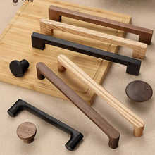 Load image into Gallery viewer, 3"-7.55" Black Oak & Walnut Wood Knobs, Pulls & Handles | Kitchen, Cabinet, Drawer, Cupboard & Dresser Hardware