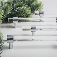 Load image into Gallery viewer, Customizable Blue, Pink & Clear Acrylic Pulls & Knobs | Drawer, Dresser, Cabinet & Bathroom Hardware