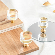 Load image into Gallery viewer, Clear Crystal Cabinet Knobs - Glass Drawer Pulls with Screws