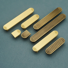 Load image into Gallery viewer, Art Deco Solid Brass Knobs, Pulls & Handles (Matte Gold, Antique Bronze) | Cabinet, Drawer & Kitchen Gold Hardware