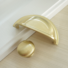 Load image into Gallery viewer, 3" Brushed Gold Kitchen Cabinet Handles | Drawer & Dresser Pulls, Wardrobe, Closet & Cupboard Knobs
