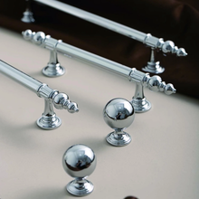 Load image into Gallery viewer, 3.78"-6.3" Polished Chrome & Solid Brass Knobs, Pulls & Handles | Drawer, Cabinet, Dresser, Kitchen & Wardrobe Hardware