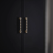 Load image into Gallery viewer, 3.78", 5", 6.3", 8.8" Shiny Gold Bamboo Drawer Pulls & Knobs | Unique Dresser Knobs, Closet, Wardrobe & Cabinet Handles
