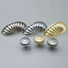 Load image into Gallery viewer, 3"Chrome Drawer Pulls Brushed Nickel Cup Cabinet Pulls Gold Door Handles Unique Drawer Knobs Silver Chrome Cabinet Hardware