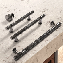 Load image into Gallery viewer, 3.78", 5", 7.55" Shiny Gold & Titanium Black Kitchen Pulls | Drawer Knobs, Wardrobe & Cabinet Pulls, Cabinet Hardware