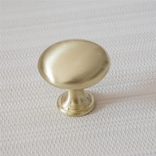 Load image into Gallery viewer, 3" (76mm) Brushed Brass Gold Cup Bin Shell Knobs, Pulls & Handles | Dresser, Drawer, Cupboard & Kitchen Cabinet Hardware