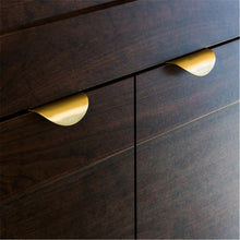 Load image into Gallery viewer, Leaf Invisible Brass Gold Drawer Pulls | Modern Decorative Cabinet & Wardrobe Cupboard Handles, Pulls