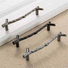 Load image into Gallery viewer, 3.75", 5" (96, 128mm) Branches & Twigs Cabinet Knobs | Antique Bronze, Silver, Black Drawer Pulls, Dresser Handles, Furniture Hardware