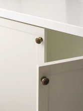 Load image into Gallery viewer, Solid Wood Brass Cabinet Knobs, Round Ball Walnut Antique Bronze Small Handles for Furniture Cabinets Drawers