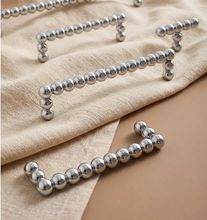 Load image into Gallery viewer, Antique Bronze Beaded Cabinet Knobs & Drawer Pulls | Unique Gold Dresser Hardware for Kitchen