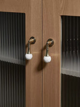 Load image into Gallery viewer, Bright Gold Brass Crystal Pendant Pulls, French Modern Luxury Handles for Drawers, Bookcases, Shoe Cabinets & Wardrobes