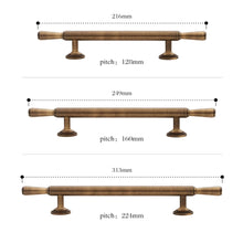 Load image into Gallery viewer, Antique Bronze Kitchen Pull Knob Dresser Knob Solid Brass Cabinet Pull Drawer Pull Cupboard Handle Closet Wardrobe Pull