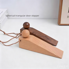 Load image into Gallery viewer, Heightened Nordic Solid Wood Door Stopper, Movable Anti-Collision Door Block for Bedroom