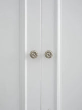 Load image into Gallery viewer, Brass French Maximalist Vintage Round Cabinet Pulls, Nickel Plated Rust-Proof Titanium Silver Drawer Knobs