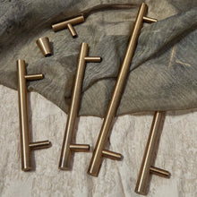 Load image into Gallery viewer, 2.5"-12.6" Antique Bronze & Brushed Brass Pulls, Knobs & Handles | Drawer, Cabinet, Dresser & Wardrobe Hardware